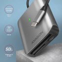 CRE-S3C Czytnik zewnętrzny kart USB-C 3.2 GEN 1, 3-slot & lun SD/microSD/CF, obsługa UHS-II AXAGON