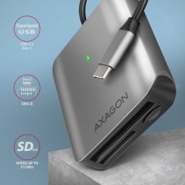 CRE-S3C Czytnik zewnętrzny kart USB-C 3.2 GEN 1, 3-slot & lun SD/microSD/CF, obsługa UHS-II AXAGON