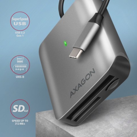 CRE-S3C Czytnik zewnętrzny kart USB-C 3.2 GEN 1, 3-slot & lun SD/microSD/CF, obsługa UHS-II AXAGON CRE-S3C Czytnik zewnętrzny kart USB-C 3.2 GEN 1, 3-slot & lun SD/microSD/CF, obsługa UHS-II AXAGON