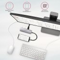 HMC-5 Wieloportowy hub USB 5in1, 5Gbps, 2x USB-A, HDMI 4K/30Hz, SD/microSD, PD 100W, 20cm USB-C kabel AXAGON