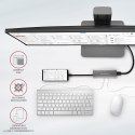 HMC-5G2 Wieloportowy hub USB 5in1, 10Gbps, 2x USB-A + 2x USB-C + HDMI 4K/60Hz, PD 100W, 13cm USB-C kabel AXAGON