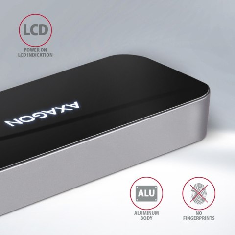 HMC-6GL Wieloportowy hub USB 6in1, 5Gbps, 3x USB-A, HDMI 4K/30Hz, GLAN, PD 100W, 20cm USB-C kabel AXAGON HMC-6GL Wieloportowy hub USB 6in1, 5Gbps, 3x USB-A, HDMI 4K/30Hz, GLAN, PD 100W, 20cm USB-C kabel AXAGON