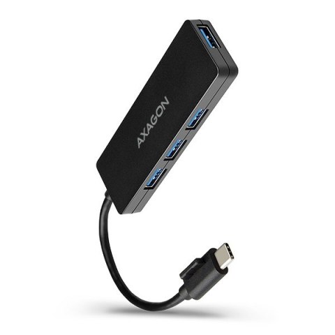 HUE-G1C Hub 4-portowy USB 3.2 Gen 1 SLIM kabel Type-C 14cm AXAGON HUE-G1C Hub 4-portowy USB 3.2 Gen 1 SLIM kabel Type-C 14cm AXAGON