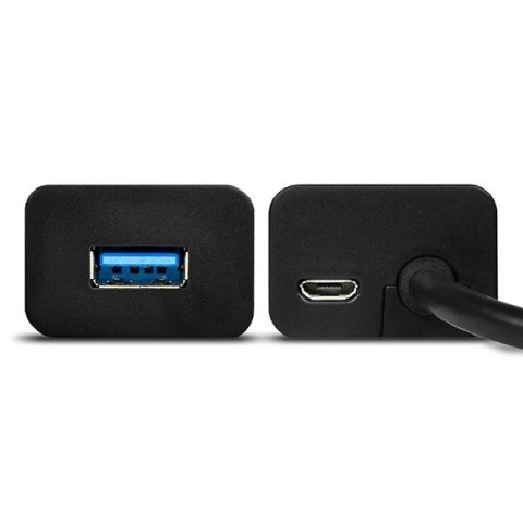 HUE-S2B Hub 4-portowy USB 3.2 Gen 1 charging hub, 30cm kabel, microUSB dodatkowe zasilanie AXAGON HUE-S2B Hub 4-portowy USB 3.2 Gen 1 charging hub, 30cm kabel, microUSB dodatkowe zasilanie AXAGON