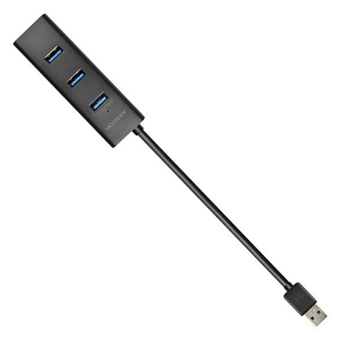 HUE-S2B Hub 4-portowy USB 3.2 Gen 1 charging hub, 30cm kabel, microUSB dodatkowe zasilanie AXAGON HUE-S2B Hub 4-portowy USB 3.2 Gen 1 charging hub, 30cm kabel, microUSB dodatkowe zasilanie AXAGON