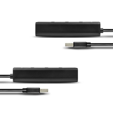 HUE-S2B Hub 4-portowy USB 3.2 Gen 1 charging hub, 30cm kabel, microUSB dodatkowe zasilanie AXAGON HUE-S2B Hub 4-portowy USB 3.2 Gen 1 charging hub, 30cm kabel, microUSB dodatkowe zasilanie AXAGON