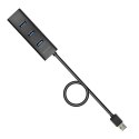 HUE-S2BL Hub 4-portowy USB 3.2 Gen 1 charging hub, 1.2m kabel, microUSB dodatkowe zasilanie AXAGON