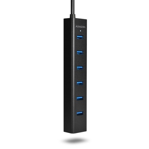 HUE-SA7BP Hub 7-portowy USB 3.2 GEN 1 aluminum charging hub, AC adapter AXAGON HUE-SA7BP Hub 7-portowy USB 3.2 GEN 1 aluminum charging hub, AC adapter AXAGON
