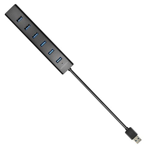 HUE-SA7BP Hub 7-portowy USB 3.2 GEN 1 aluminum charging hub, AC adapter AXAGON HUE-SA7BP Hub 7-portowy USB 3.2 GEN 1 aluminum charging hub, AC adapter AXAGON
