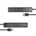 HUE-SA7BP Hub 7-portowy USB 3.2 GEN 1 aluminum charging hub, AC adapter AXAGON