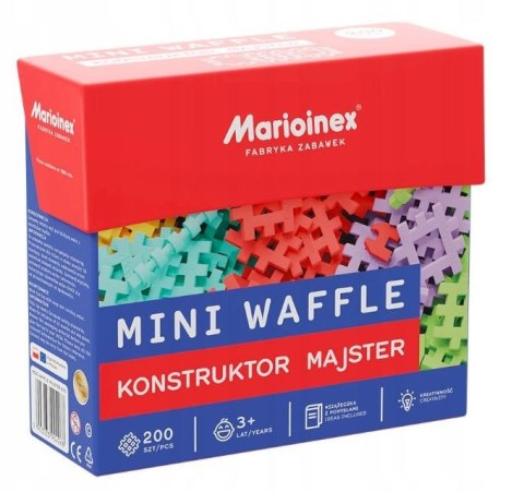 Klocki Mini Waffle - Konstruktor Majster 200 elementów Marioinex Klocki Mini Waffle - Konstruktor Majster 200 elementów Marioinex