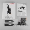 PCEA-S2N Kontroler PCIe 2x port szeregowy RS232 250 Kbps, w zestawie SP & LP AXAGON