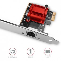 PCEE-GIX Karta sieciowa PCIe 1x Gigabit Ethernet port (RJ-45), Intel i210AT, PXE, SP & LP AXAGON