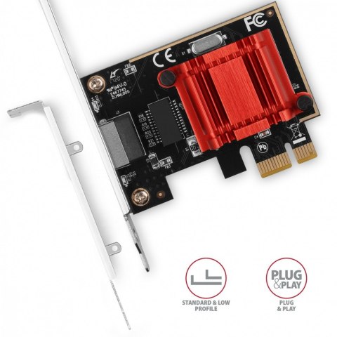 PCEE-GIX Karta sieciowa PCIe 1x Gigabit Ethernet port (RJ-45), Intel i210AT, PXE, SP & LP AXAGON PCEE-GIX Karta sieciowa PCIe 1x Gigabit Ethernet port (RJ-45), Intel i210AT, PXE, SP & LP AXAGON