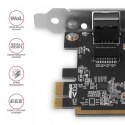 PCEE-GRF Karta sieciowa PCIe 1x Gigabit Ethernet port RJ-45 Realtek SP & LP AXAGON
