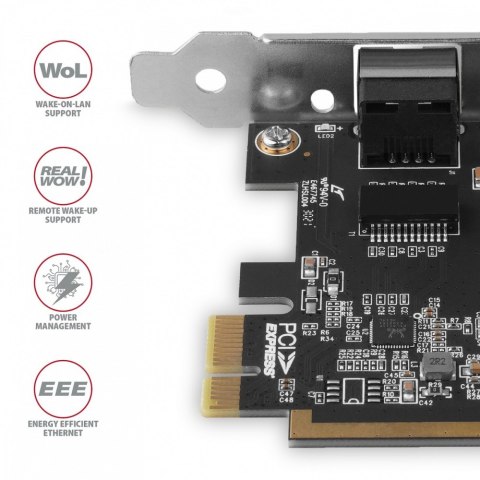 PCEE-GRF Karta sieciowa PCIe 1x Gigabit Ethernet port RJ-45 Realtek SP & LP AXAGON PCEE-GRF Karta sieciowa PCIe 1x Gigabit Ethernet port RJ-45 Realtek SP & LP AXAGON