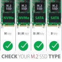 PCEM2-D Adapter wewnętrzny PCIe x4, 1x M.2 NVMe M-key + 1x SATA B-key slot, SP & LP AXAGON