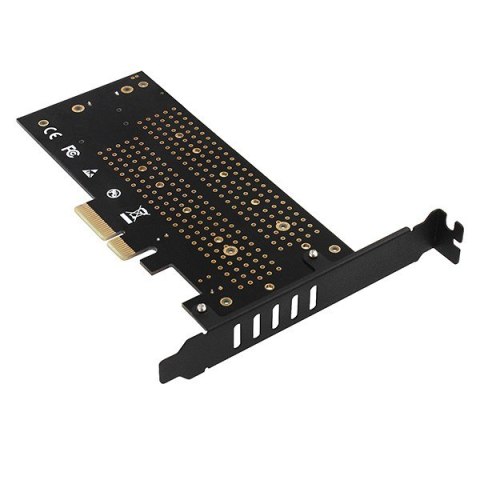 PCEM2-DC Adapter wewnętrzny PCIe x4, 1x M.2 NVMe M-key + 1x SATA B-key slot, chłodnica, SP & LP + radiator AXAGON PCEM2-DC Adapter wewnętrzny PCIe x4, 1x M.2 NVMe M-key + 1x SATA B-key slot, chłodnica, SP & LP + radiator AXAGON