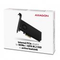PCEM2-DC Adapter wewnętrzny PCIe x4, 1x M.2 NVMe M-key + 1x SATA B-key slot, chłodnica, SP & LP + radiator AXAGON