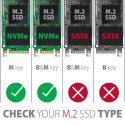 PCEM2-N Adapter wewnetrzny PCIe x4, 1x M.2 NVMe M-key slot, SP & LP AXAGON