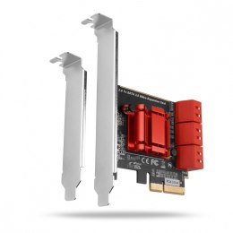 PCES-SA6 Kontroler PCIe 6x wewnętrzny port SATA 6G, ASM1166, SP & LP AXAGON