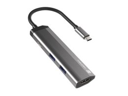 Stacja dokująca Multi Port Fowler Slim USB-C PD, 2x USB 3.0, HDMI 4K Natec