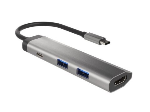 Stacja dokująca Multi Port Fowler Slim USB-C PD, 2x USB 3.0, HDMI 4K Natec