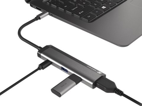 Stacja dokująca Multi Port Fowler Slim USB-C PD, 2x USB 3.0, HDMI 4K Natec