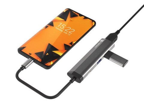 Stacja dokująca Multi Port Fowler Slim USB-C PD, 2x USB 3.0, HDMI 4K Natec
