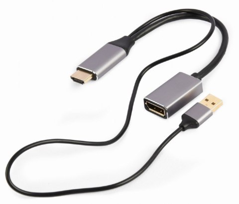 Adapter HDMI do DP 4K 60Hz USB-A powered Gembird