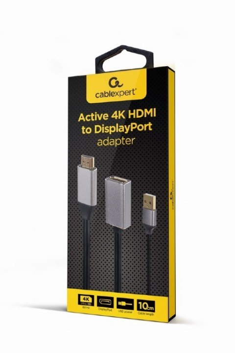 Adapter HDMI do DP 4K 60Hz USB-A powered Gembird
