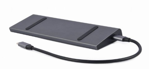 Adapter USB-C 9w1, HDMI, USB-C PD, VGA, DP, USBx3, Audio, LAN Gembird