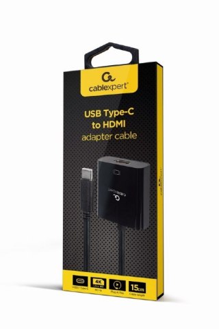 Adapter USB-C do HDMI 4K 60Hz żeński 15 cm Gembird