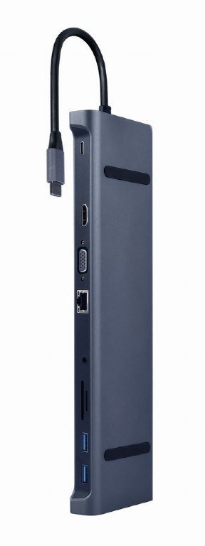 Hub USB-C PD GbE VGA HDMI 3xUSB 3.1 czytnik kart SD Gembird