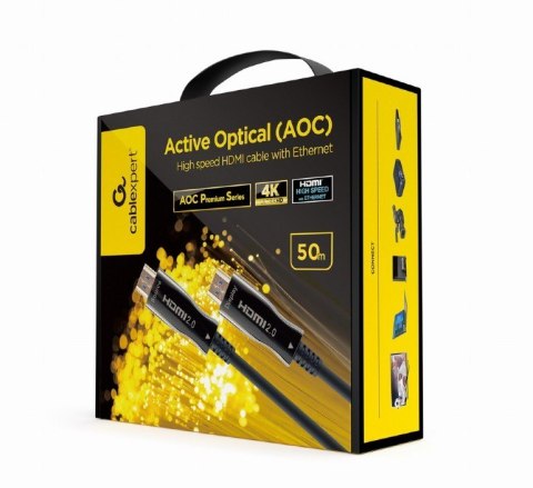 Kabel AOC High Speed HDMI with ethernet premium 50 m Gembird