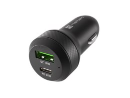 Ładowarka samochodowa Coney 1x USB 1x USB-C QC 3.0 48W Czarna Natec