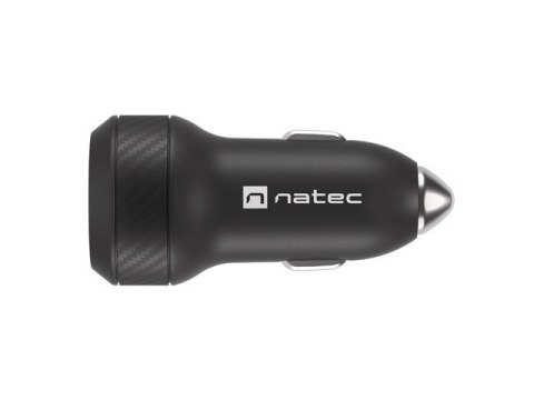 Ładowarka samochodowa Coney 1x USB 1x USB-C QC 3.0 48W Czarna Natec Ładowarka samochodowa Coney 1x USB 1x USB-C QC 3.0 48W Czarna Natec