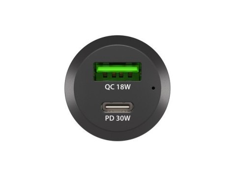 Ładowarka samochodowa Coney 1x USB 1x USB-C QC 3.0 48W Czarna Natec Ładowarka samochodowa Coney 1x USB 1x USB-C QC 3.0 48W Czarna Natec