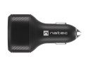 Ładowarka samochodowa Coney 2x USB 1x USB-C QC 3.0 Power Delivery 84W Czarna Natec