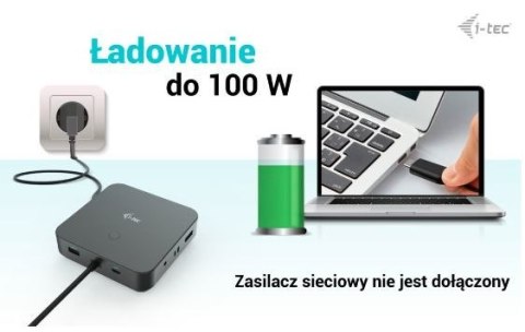 Stacja dokująca USB-C HDMI Dual DP Docking Station Power Delivery 100 W I-tec Stacja dokująca USB-C HDMI Dual DP Docking Station Power Delivery 100 W I-tec
