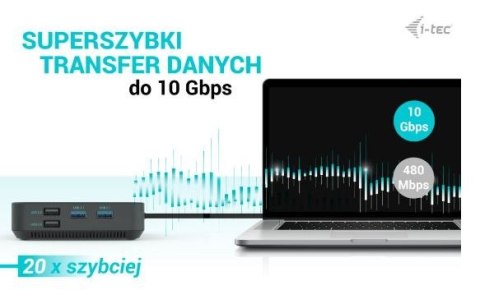 Stacja dokująca USB-C HDMI Dual DP Docking Station Power Delivery 100 W I-tec Stacja dokująca USB-C HDMI Dual DP Docking Station Power Delivery 100 W I-tec