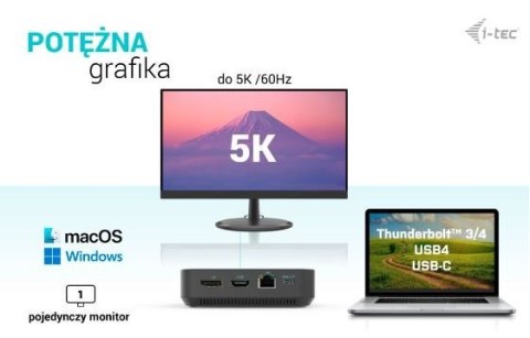 Stacja dokująca USB-C HDMI Dual DP Docking Station Power Delivery 100 W I-tec Stacja dokująca USB-C HDMI Dual DP Docking Station Power Delivery 100 W I-tec