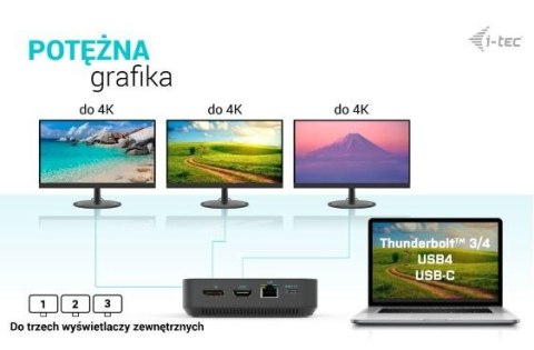 Stacja dokująca USB-C HDMI Dual DP Docking Station Power Delivery 100 W I-tec Stacja dokująca USB-C HDMI Dual DP Docking Station Power Delivery 100 W I-tec