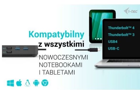 Stacja dokująca USB-C HDMI Dual DP Docking Station Power Delivery 100 W I-tec Stacja dokująca USB-C HDMI Dual DP Docking Station Power Delivery 100 W I-tec