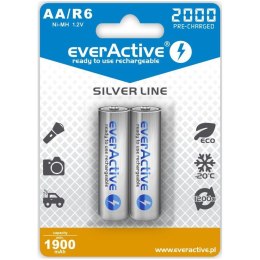 Akumulatory R6/AA 2000 mAH, blister 2 SZT. technologia Ready To Use EverActive