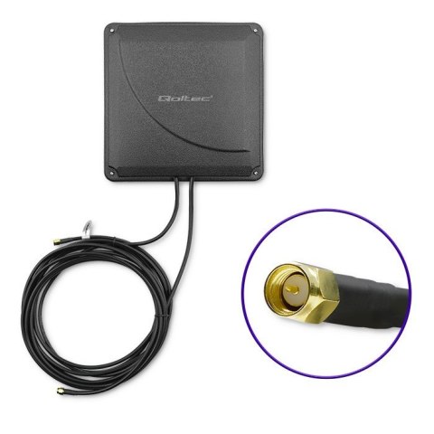 Antena 4G LTE DUAL MIMO booster | 35dBi | 50W | 2xSMA męski Qoltec