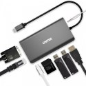 HUB 8-w-1 USB-C 3.1; HDMI; VGA; RJ45; SD; PD 100W; D1019B Unitek