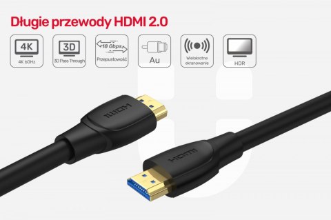 Kabel HDMI High Speed 2.0; 4K 7m C11068BK Unitek Kabel HDMI High Speed 2.0; 4K 7m C11068BK Unitek