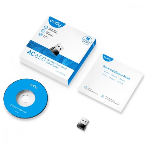 Karta sieciowa WU650 USB 2.0 AC650 Mini Cudy