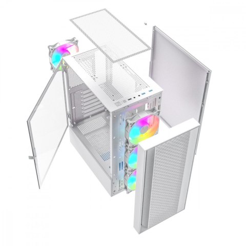 Obudowa Midi Tower Fornax 4000 ARGB biała Gembird